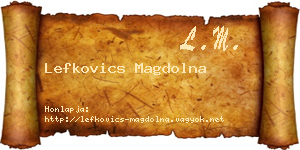 Lefkovics Magdolna névjegykártya